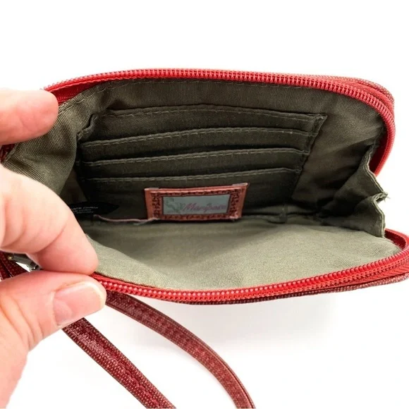 Mariposa Birdie wristlet / clutch / wallet / coin purse, brownish red - Picture 5 of 9